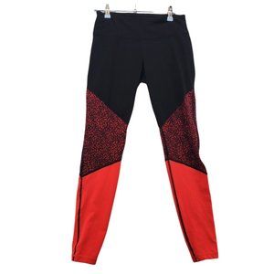 OLD NAVY ACTIVE Pants Women's for walking/Jogging Black/Red splash Medium